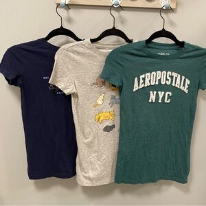 Aeropostale woman’s Classic Crew t-shirt 3 piece bundle